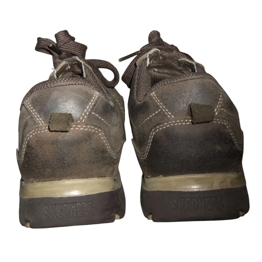 Skechers Sneakers Vintage y2k Brown Leather Chunky Utility Trail Lug Oxford 90's